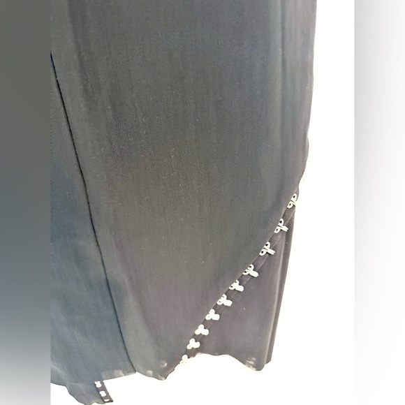 BEC + BRIDGE Black Lace Up Corset Strapless Asymmetrical Midi Dress Size 2 - Picture 8 of 11